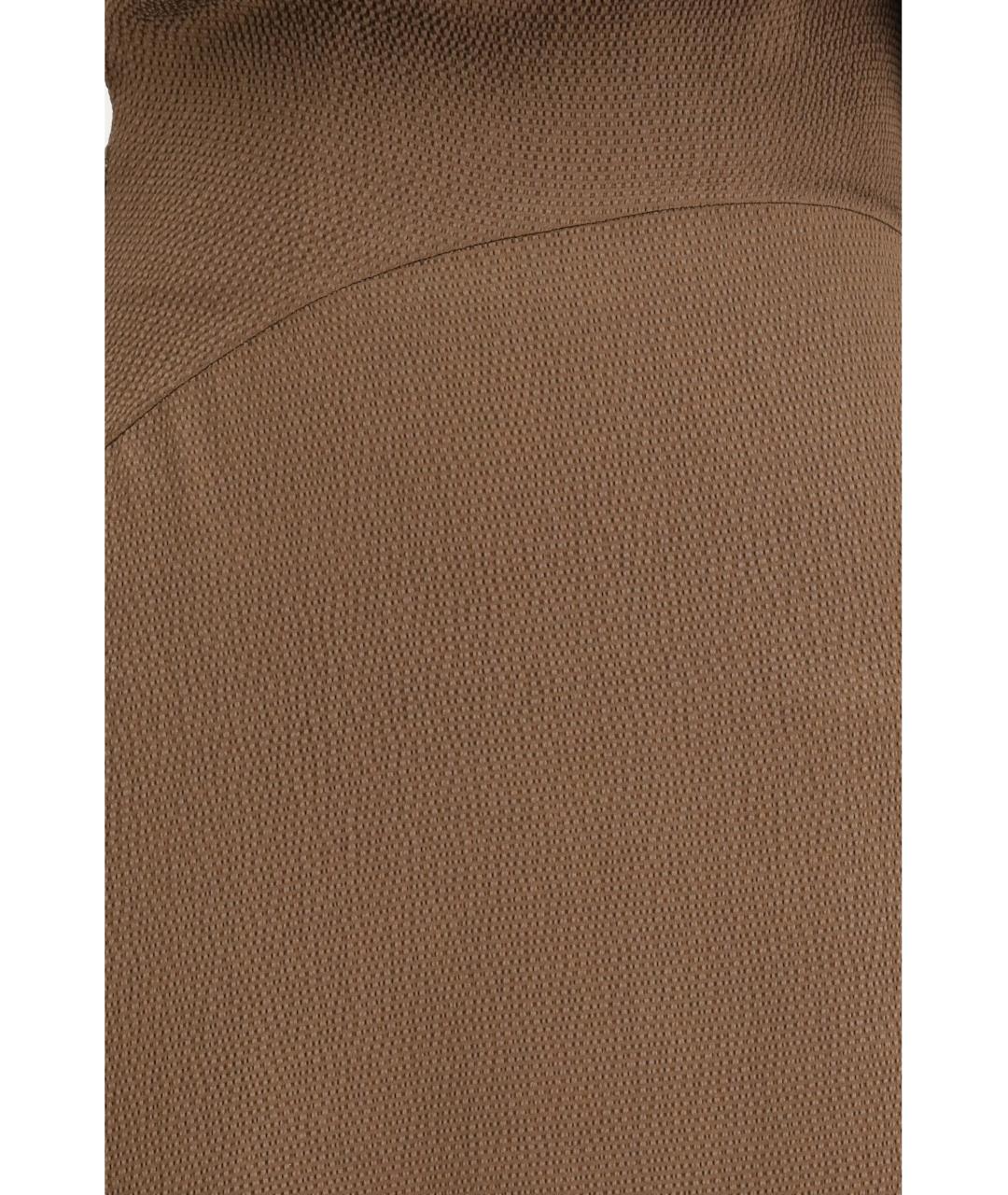 PETAR PETROV Коричневое шелковое вечернее платье, фото 3