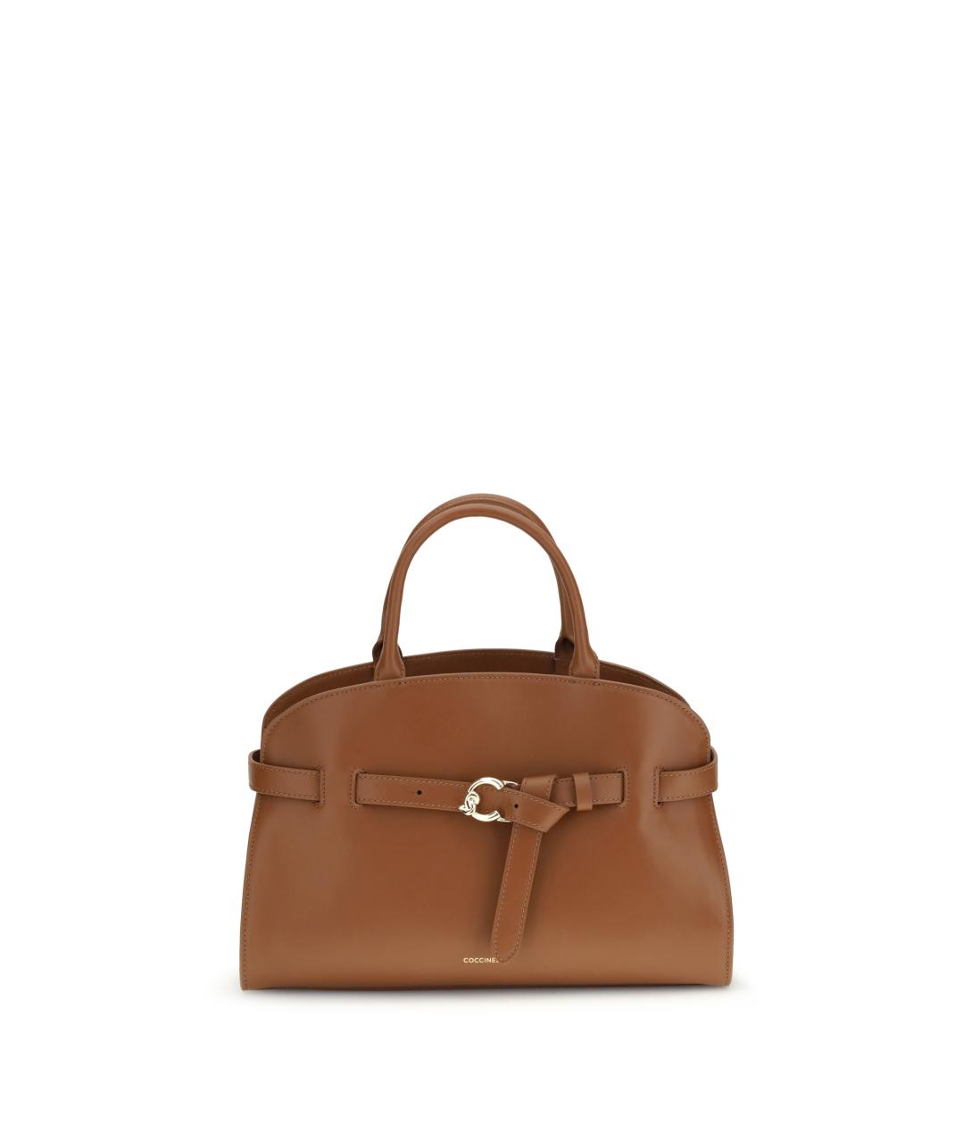 COCCINELLE Коричневая кожаная сумка тоут, фото 1