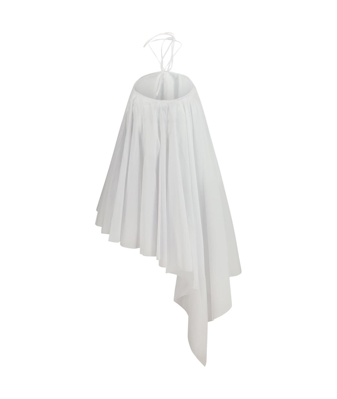 JACQUEMUS Белое хлопковое коктейльное платье, фото 2