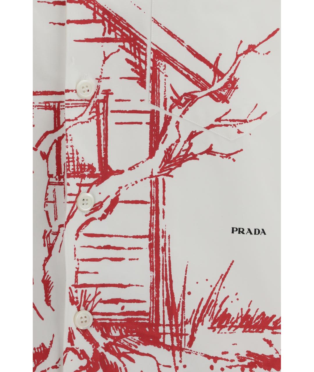 PRADA Мульти хлопковая кэжуал рубашка, фото 3