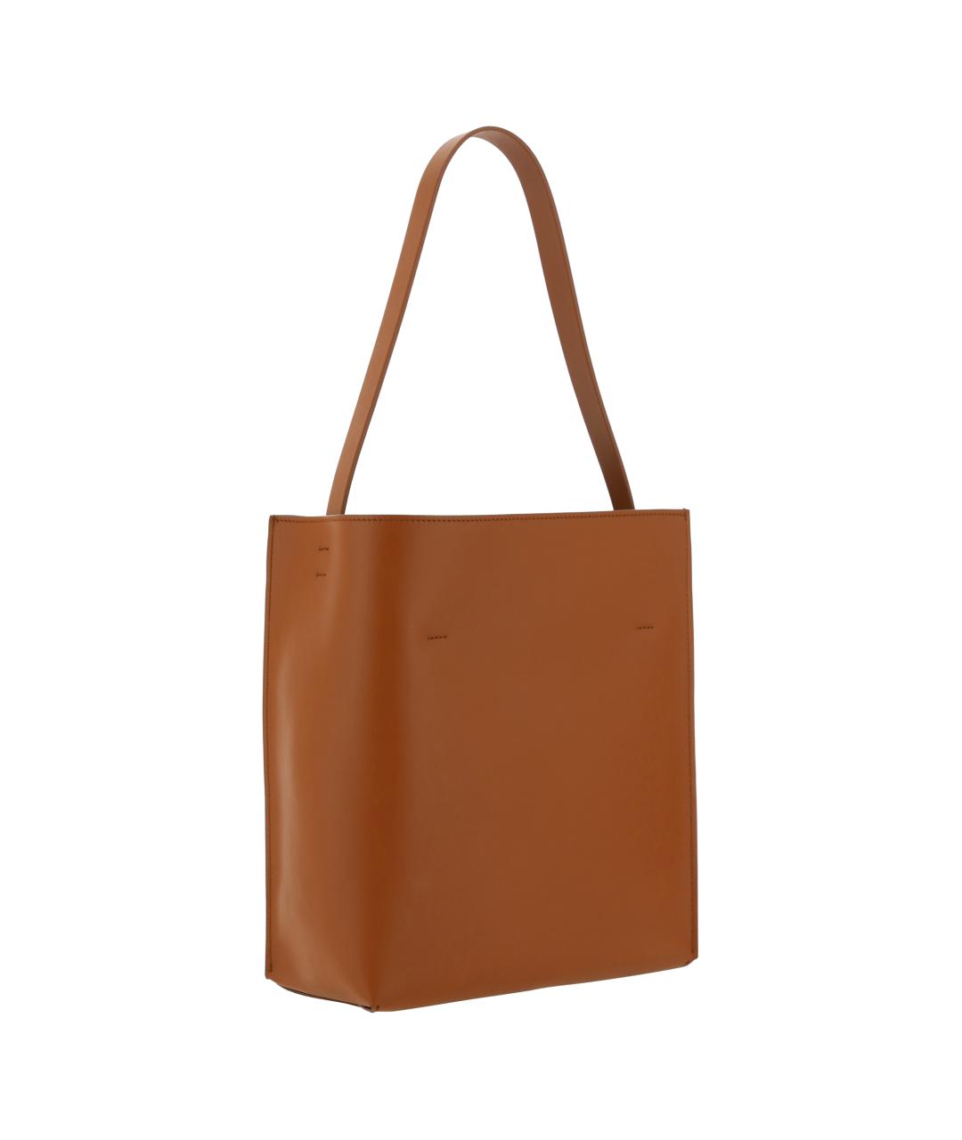 MARNI Коричневая кожаная сумка тоут, фото 3