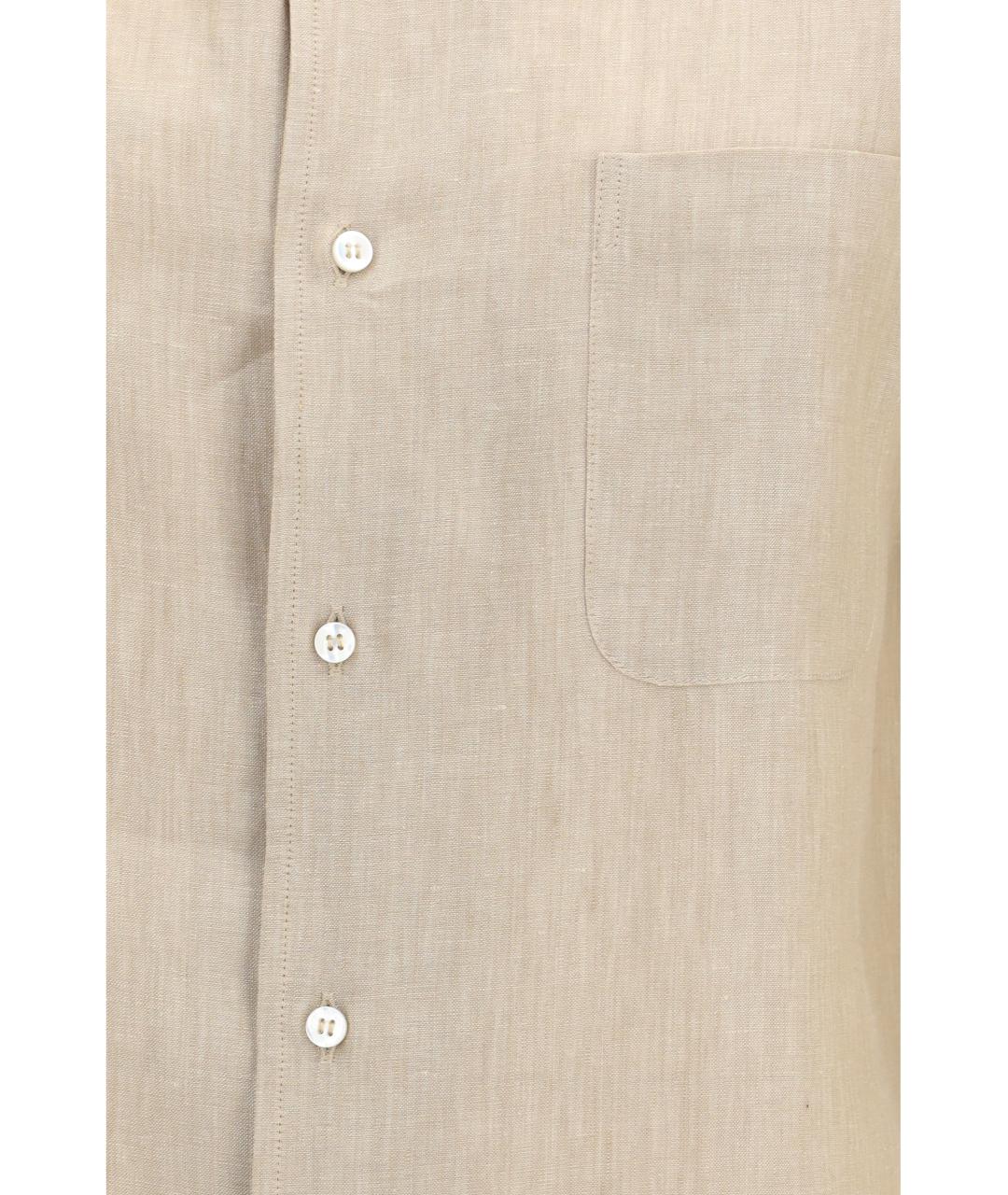 LORO PIANA Бежевая рубашка, фото 3