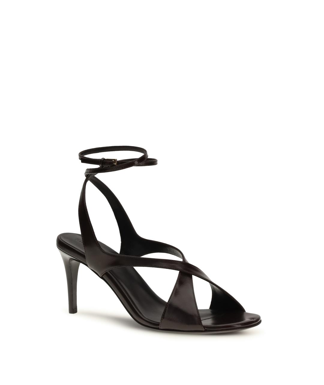 KHAITE Коричневые кожаные босоножки, фото 4