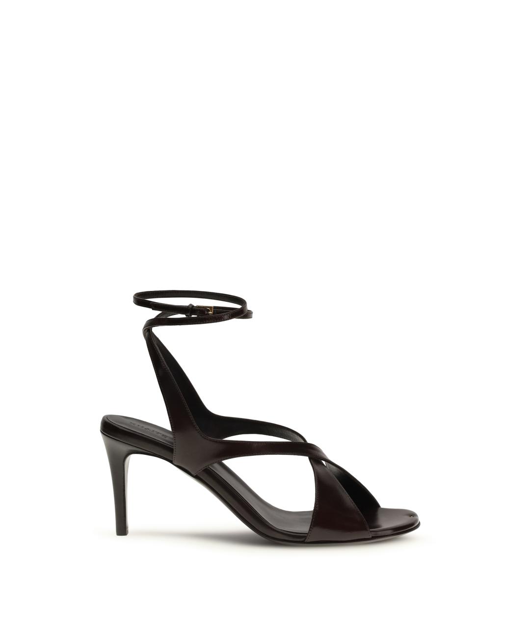 KHAITE Коричневые кожаные босоножки, фото 2