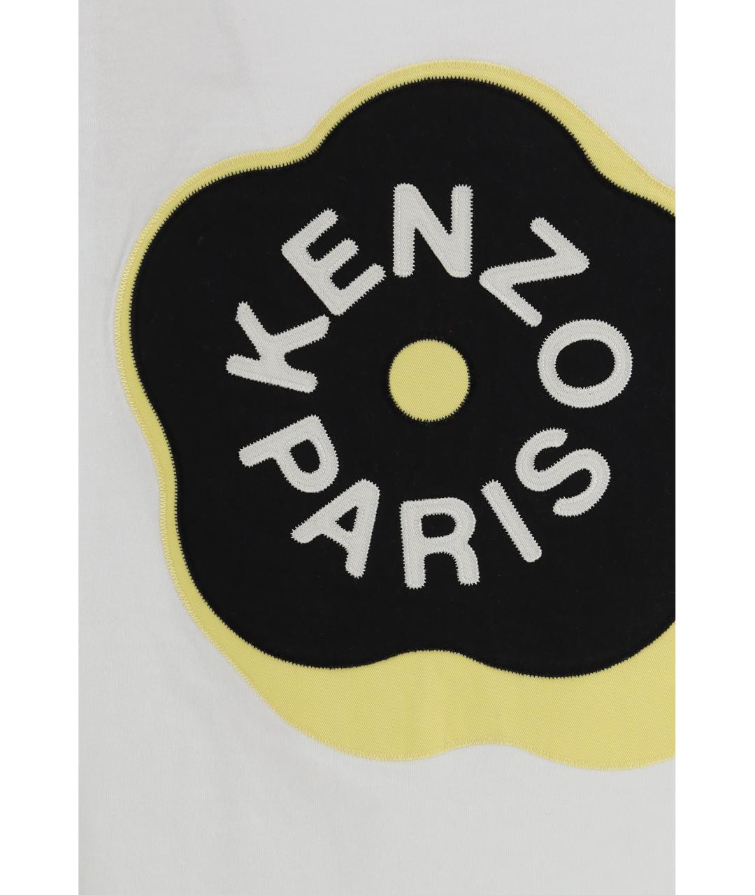 KENZO Белая хлопковая футболка, фото 3
