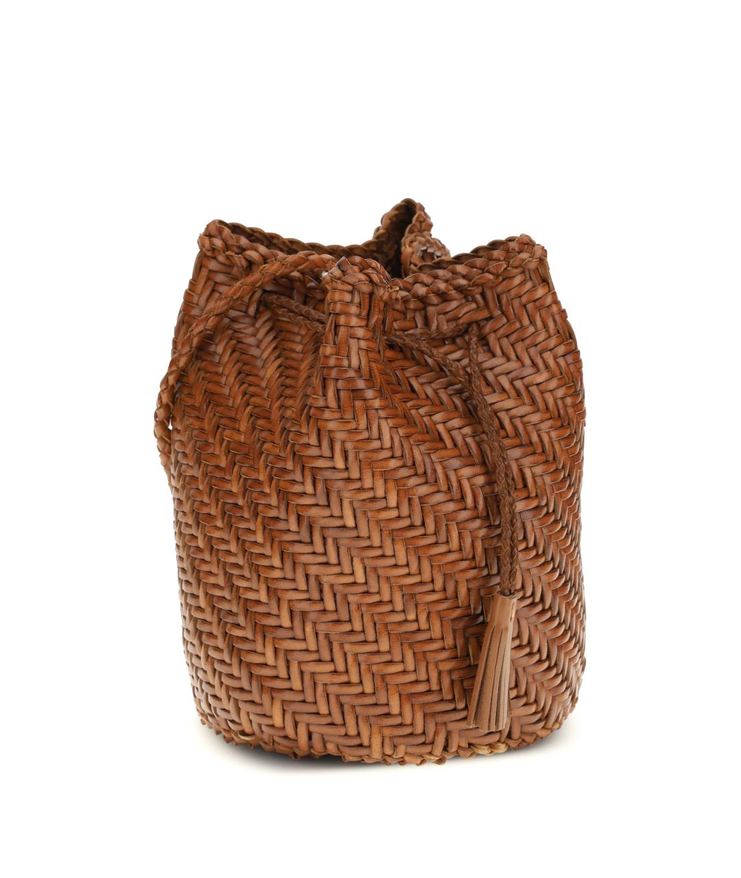 Dragon Diffusion Бежевая кожаная сумка с короткими ручками, фото 3