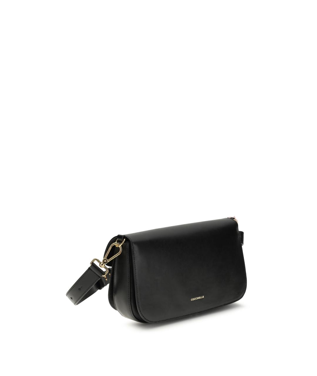 COCCINELLE Черная кожаная сумка через плечо, фото 3