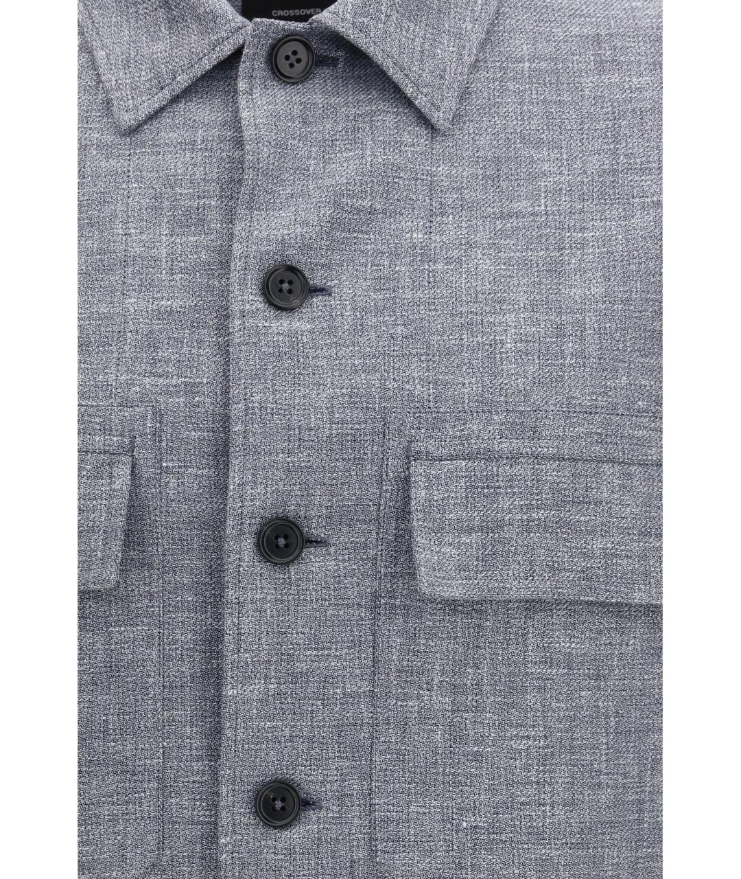 ZEGNA Серая шерстяная классическая рубашка, фото 3