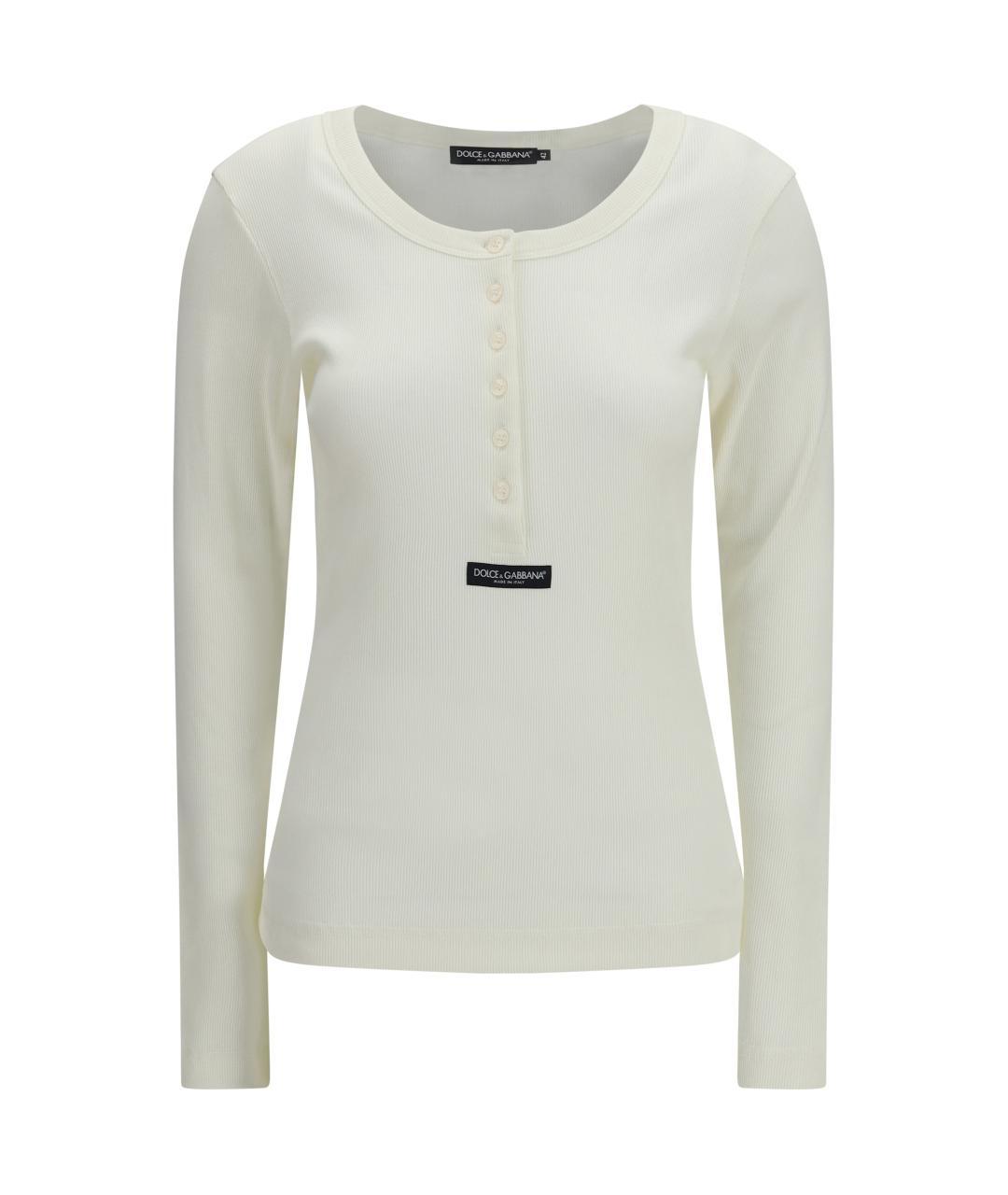 DOLCE&GABBANA Белая хлопковая футболка, фото 1