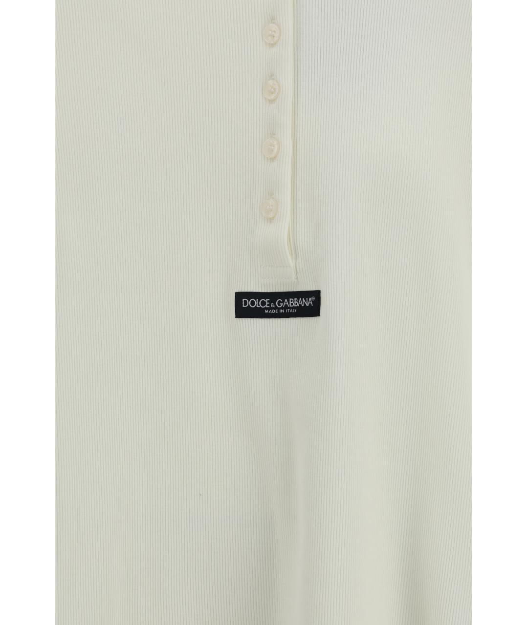 DOLCE&GABBANA Белая хлопковая футболка, фото 3