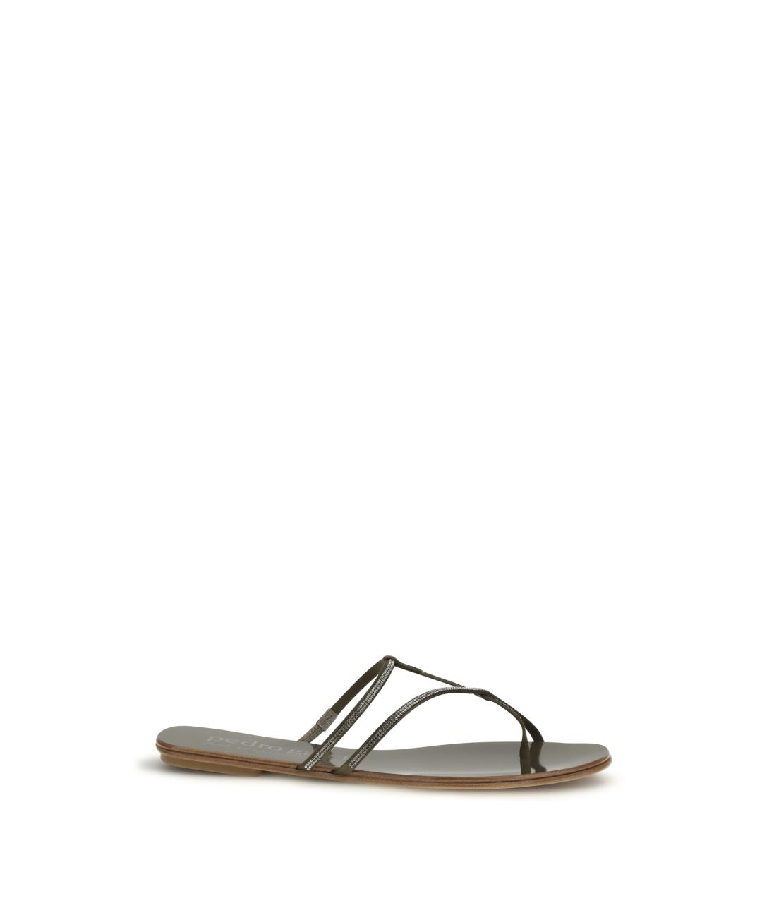 PEDRO GARCÍA Зеленые кожаные сандалии, фото 1