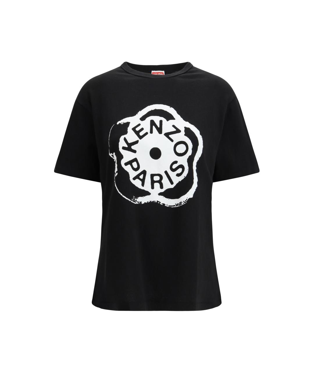 KENZO Черная хлопковая футболка, фото 4