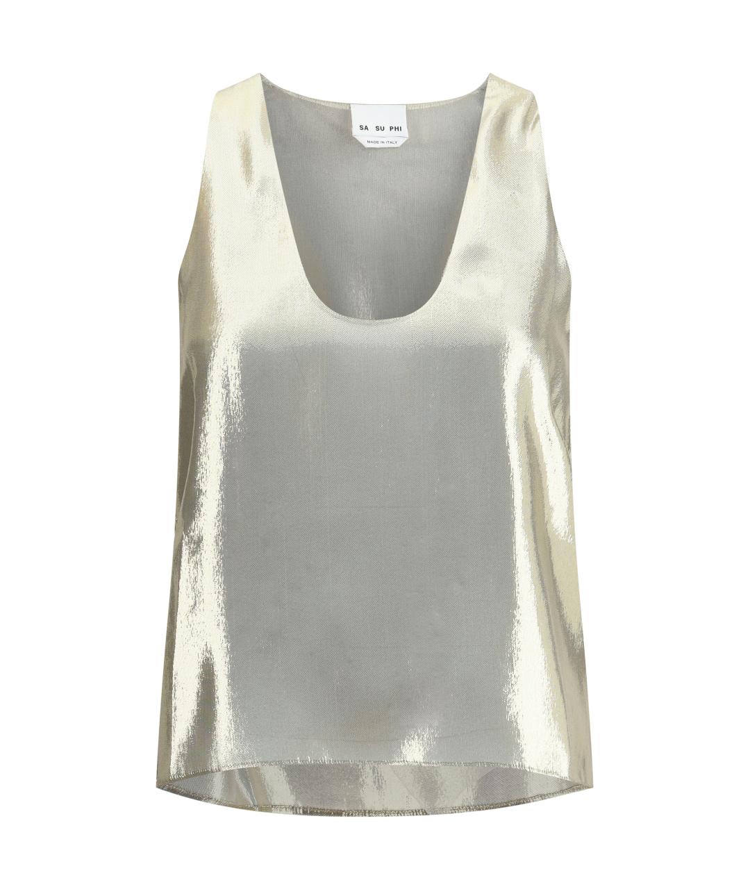 Sa Su Phi Золотая шелковая майка, фото 1