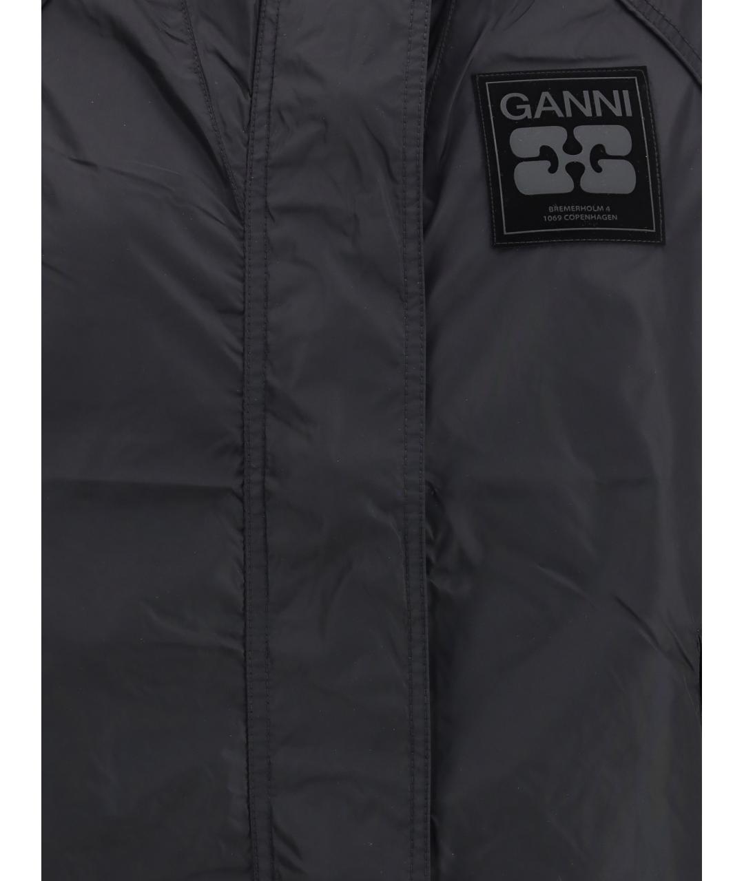 GANNI Черная полиамидовая куртка, фото 3