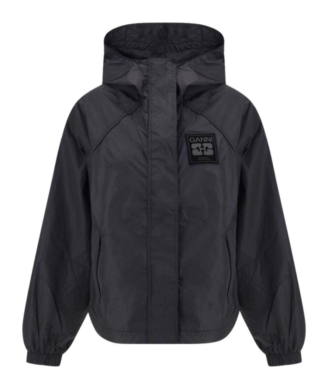 GANNI Черная полиамидовая куртка, фото 1