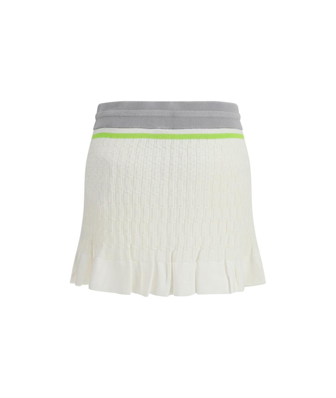 CASABLANCA Белая хлопковая юбка мини, фото 2
