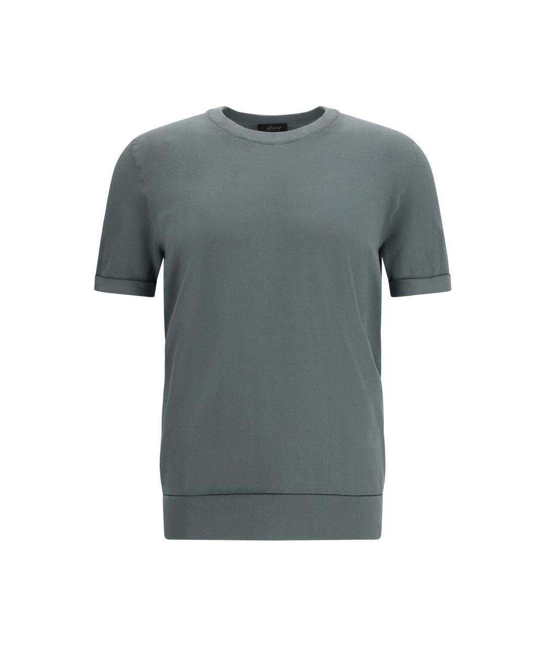 BRIONI Серая хлопковая футболка, фото 1