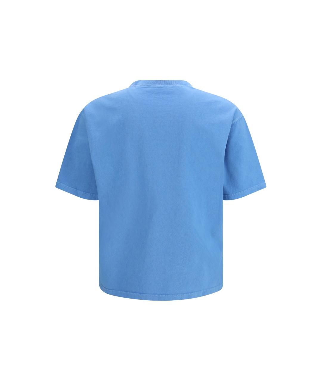 PRADA Голубая хлопковая футболка, фото 2