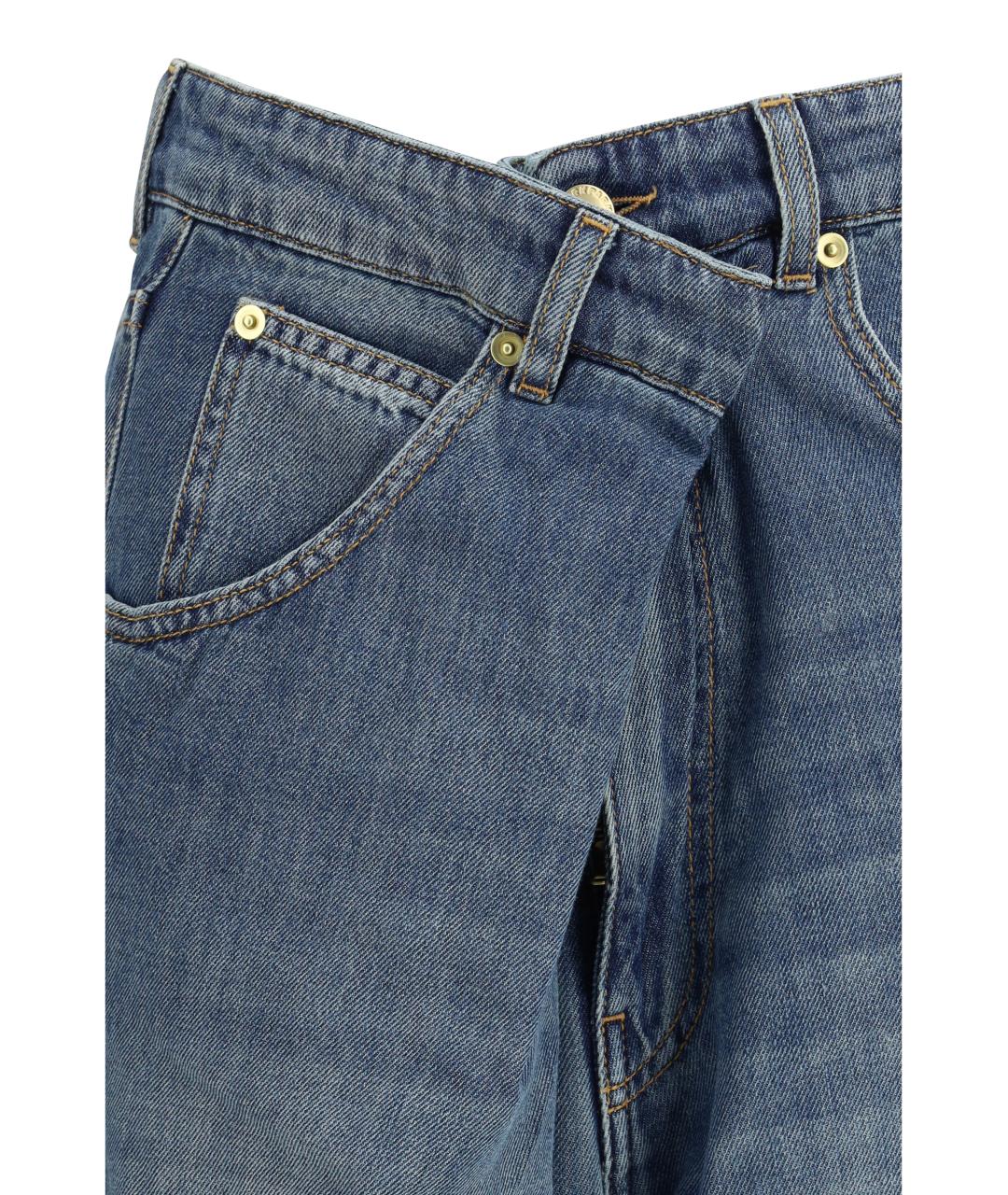 DARKPARK Синие хлопко-лиоцелловые прямые джинсы, фото 3