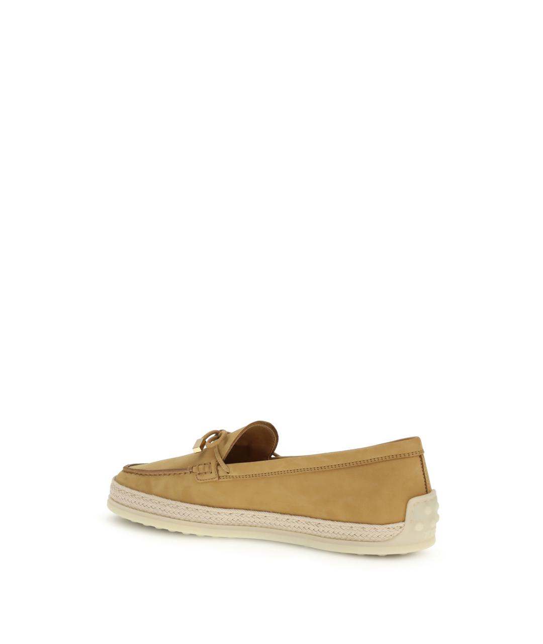 TOD'S Бежевые замшевые лоферы, фото 3