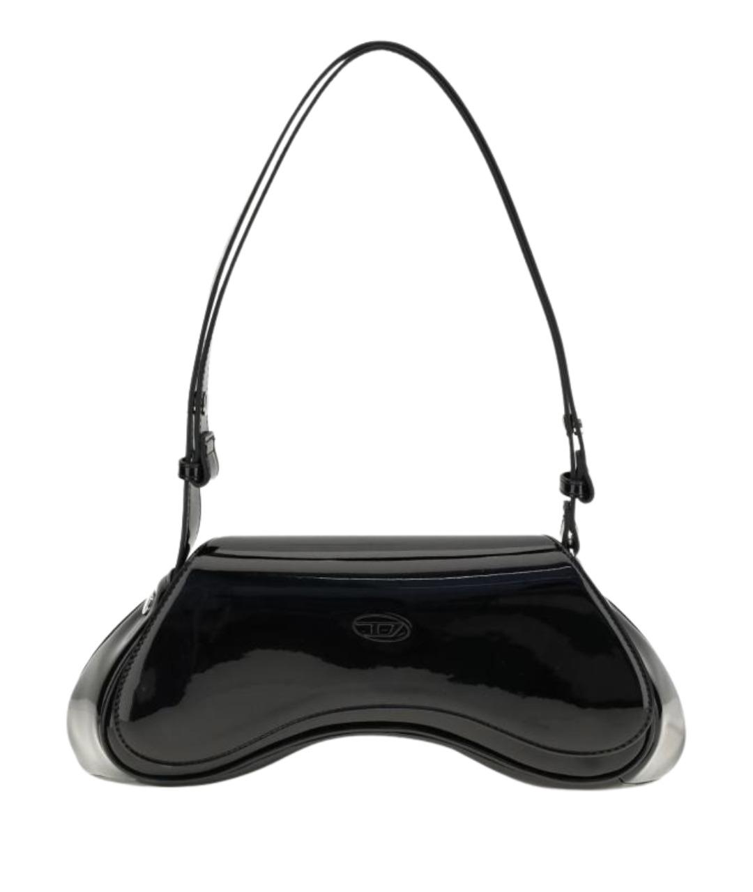 DIESEL Черная сумка через плечо из искусственной кожи, фото 1