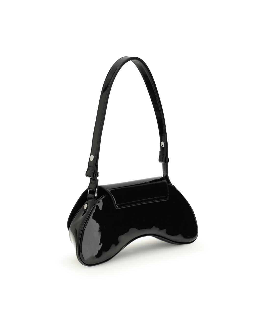 DIESEL Черная сумка через плечо из искусственной кожи, фото 3