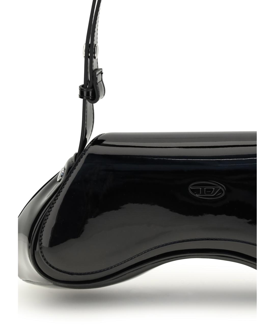 DIESEL Черная сумка через плечо из искусственной кожи, фото 4