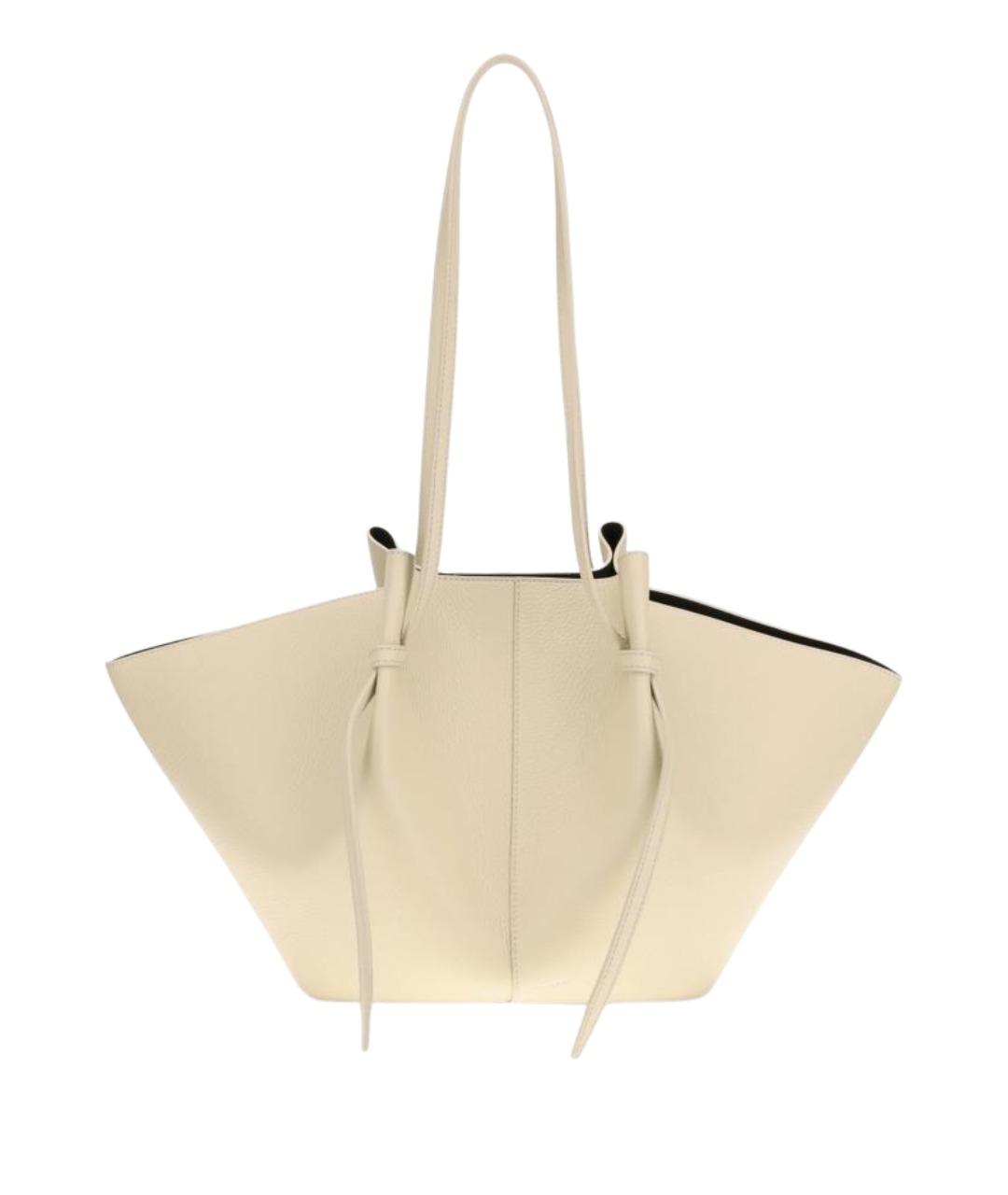 YUZEFI Бежевая кожаная сумка тоут, фото 1