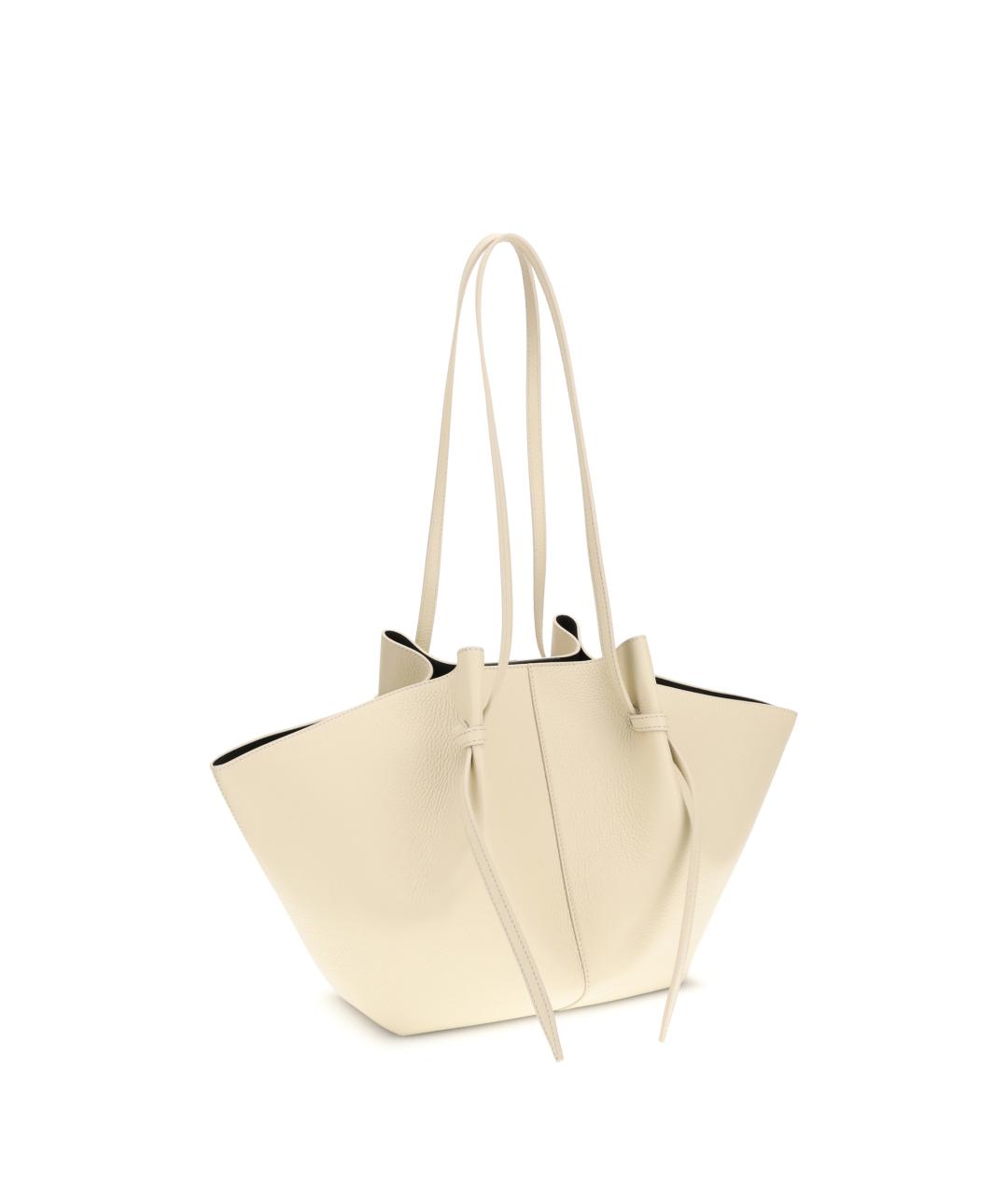 YUZEFI Бежевая кожаная сумка тоут, фото 2