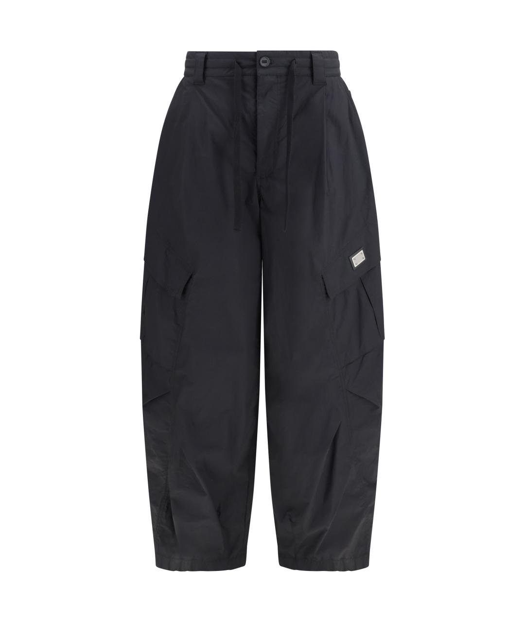 DOLCE&GABBANA Черные хлопковые повседневные брюки, фото 1