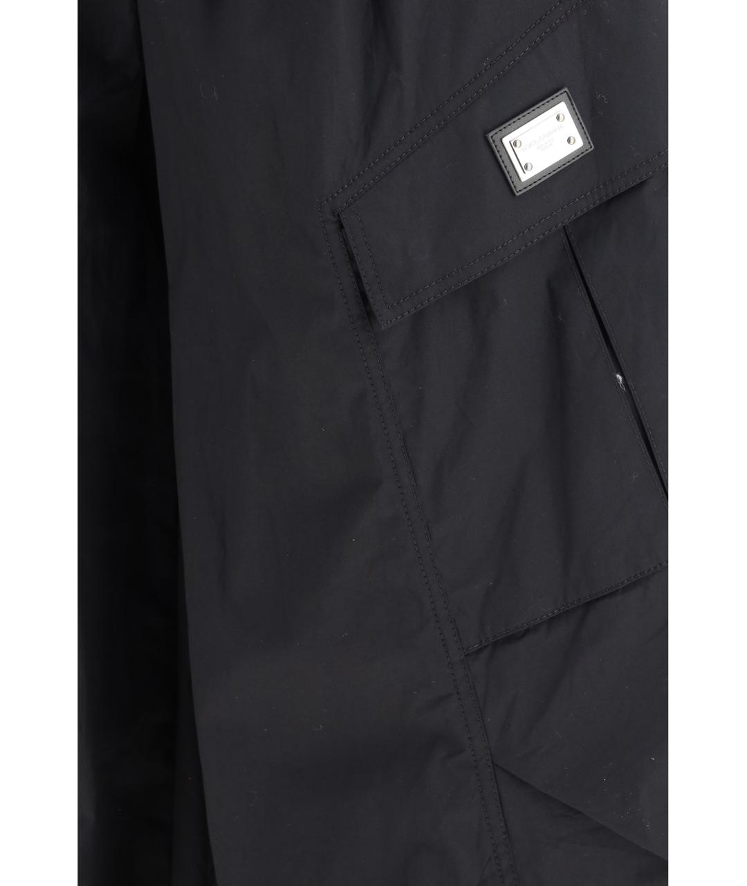 DOLCE&GABBANA Черные хлопковые повседневные брюки, фото 3