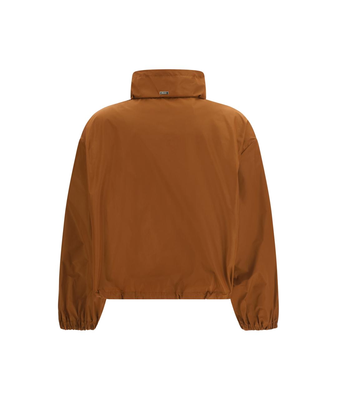 HERNO Коричневая полиэстеровая куртка, фото 2