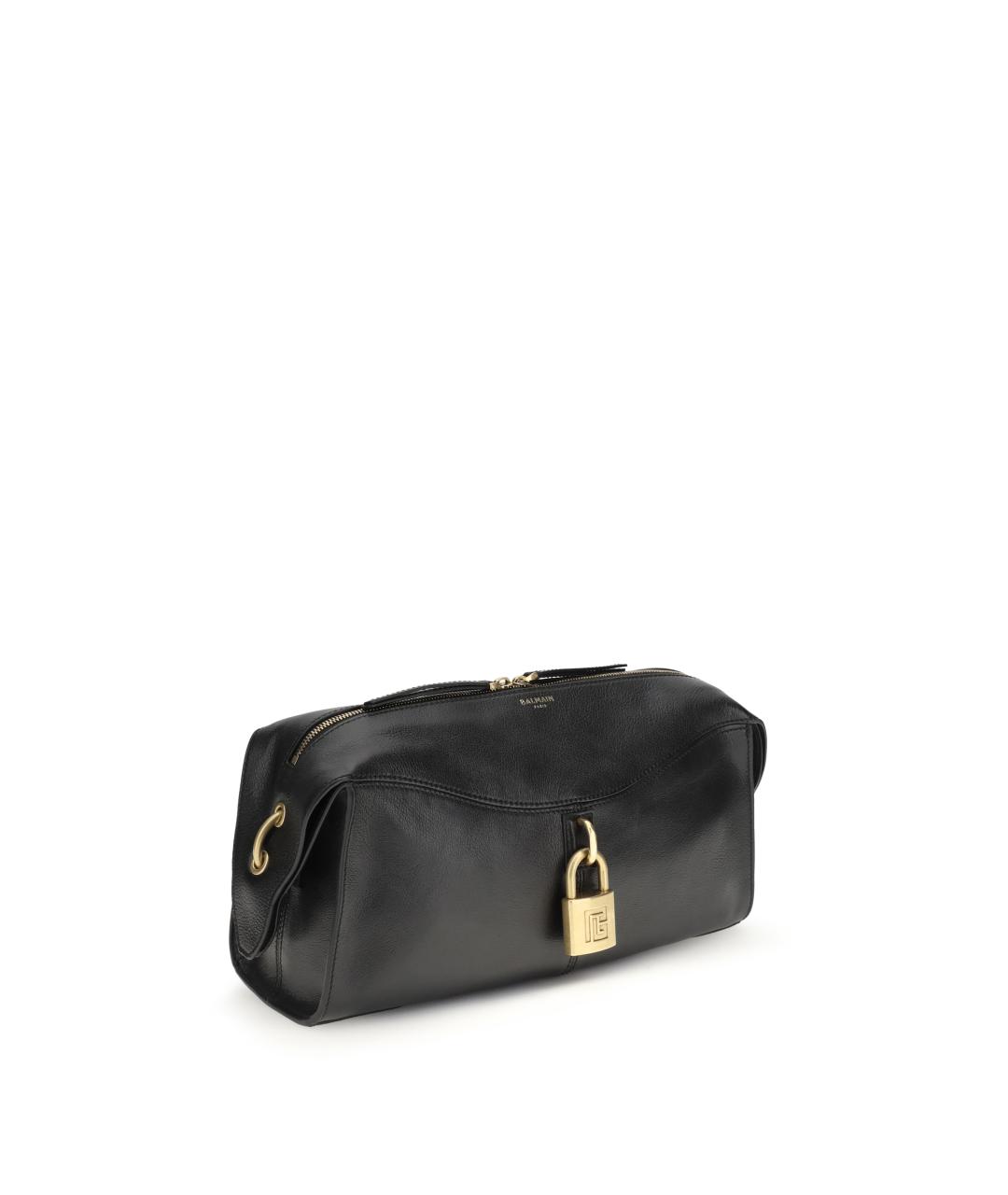 BALMAIN Черная кожаная сумка через плечо, фото 2
