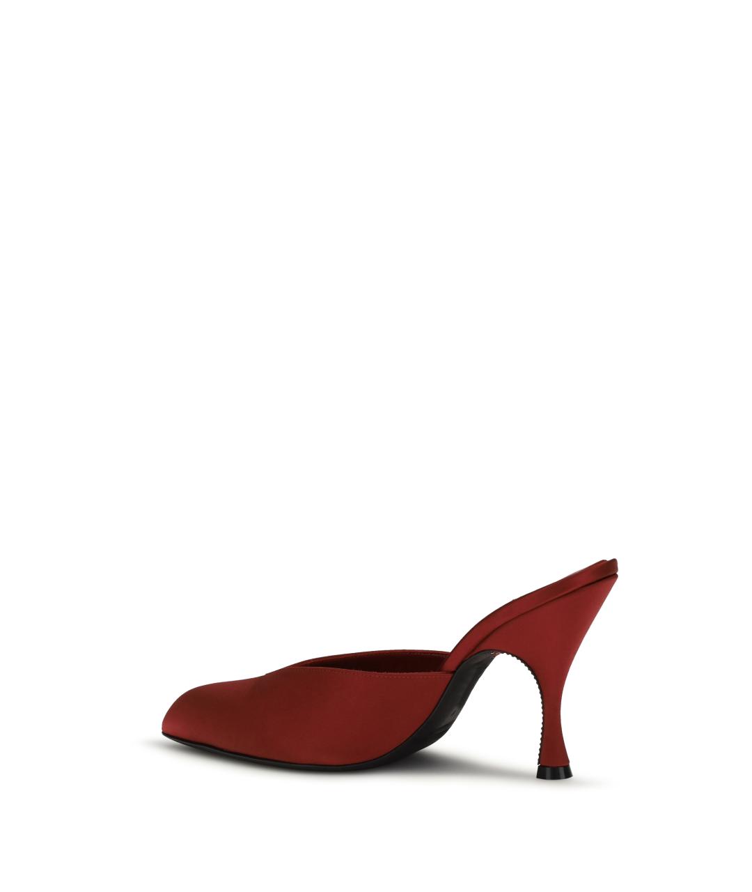 HERBERT LEVINE Красные текстильные мюли, фото 3