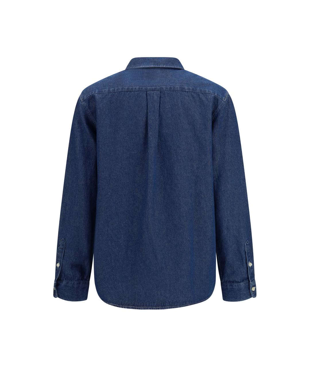 DEPERLU Синяя хлопковая рубашка, фото 2