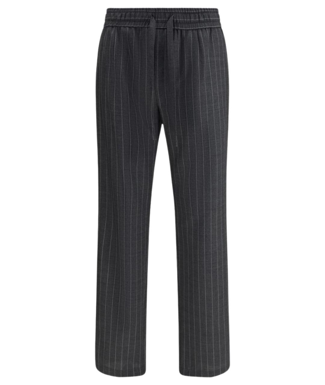 DOLCE&GABBANA Серые шерстяные повседневные брюки, фото 1