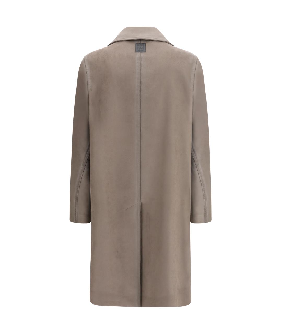 LOEWE Хаки вискозное пальто, фото 2