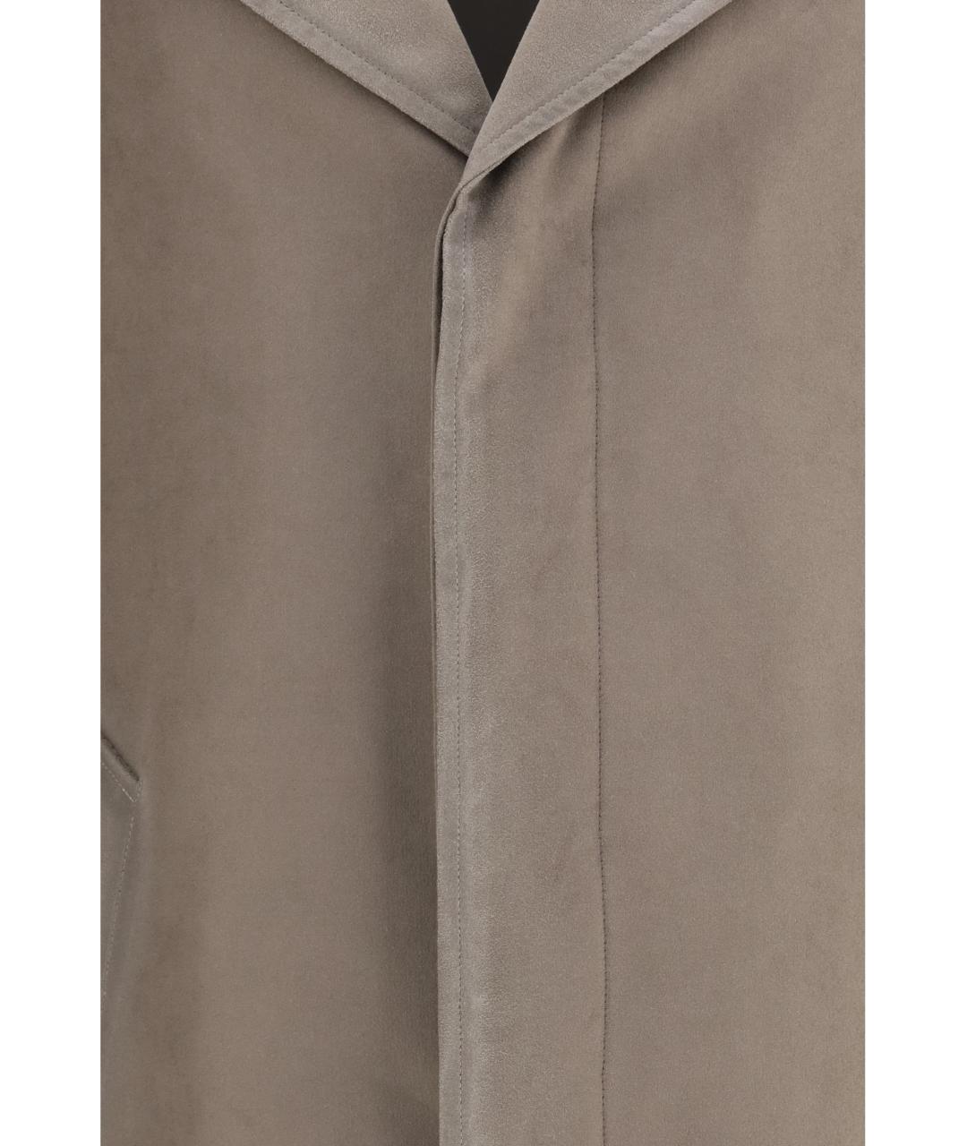 LOEWE Хаки вискозное пальто, фото 3