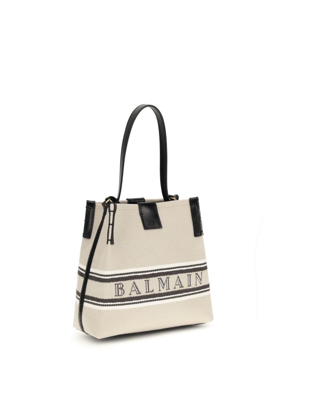 BALMAIN Белая хлопковая сумка через плечо, фото 2