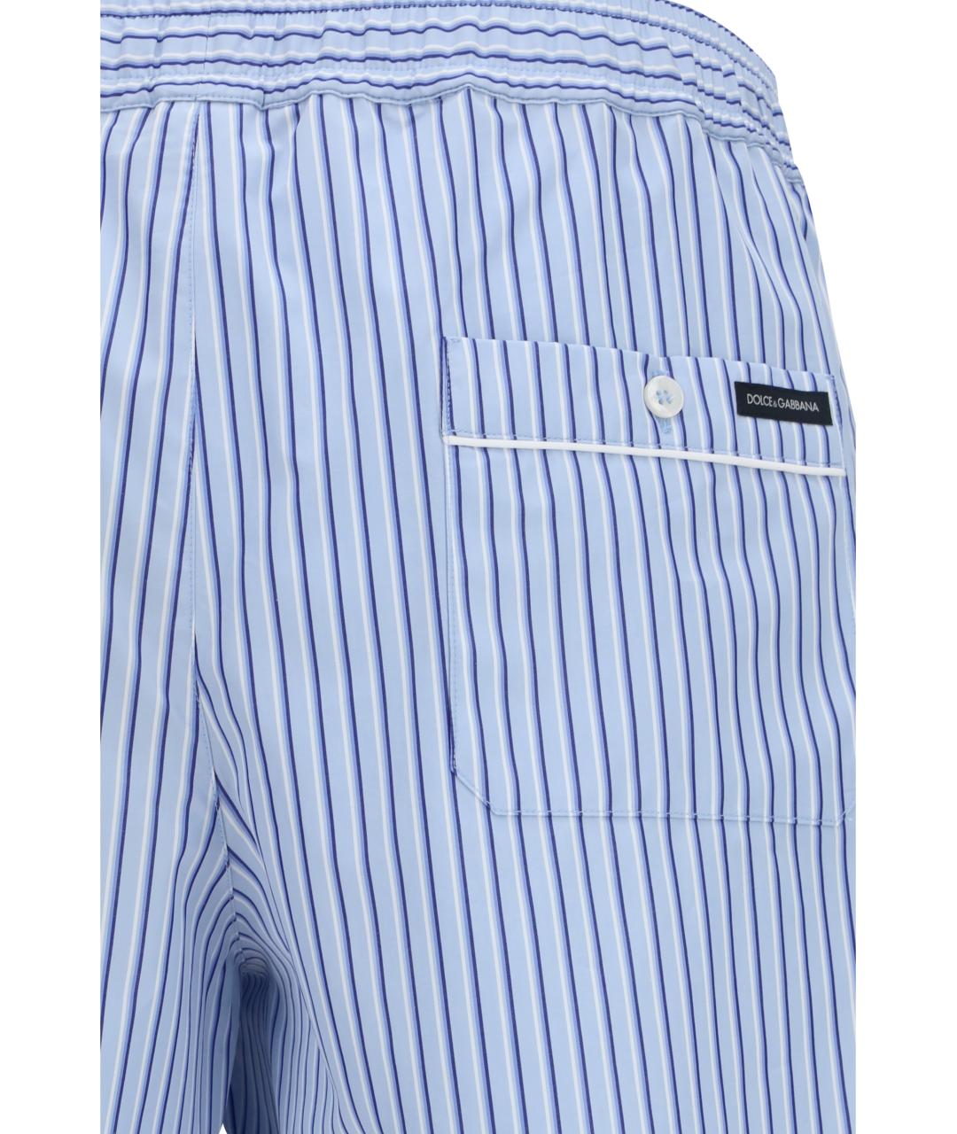 DOLCE&GABBANA Синие хлопковые шорты, фото 3