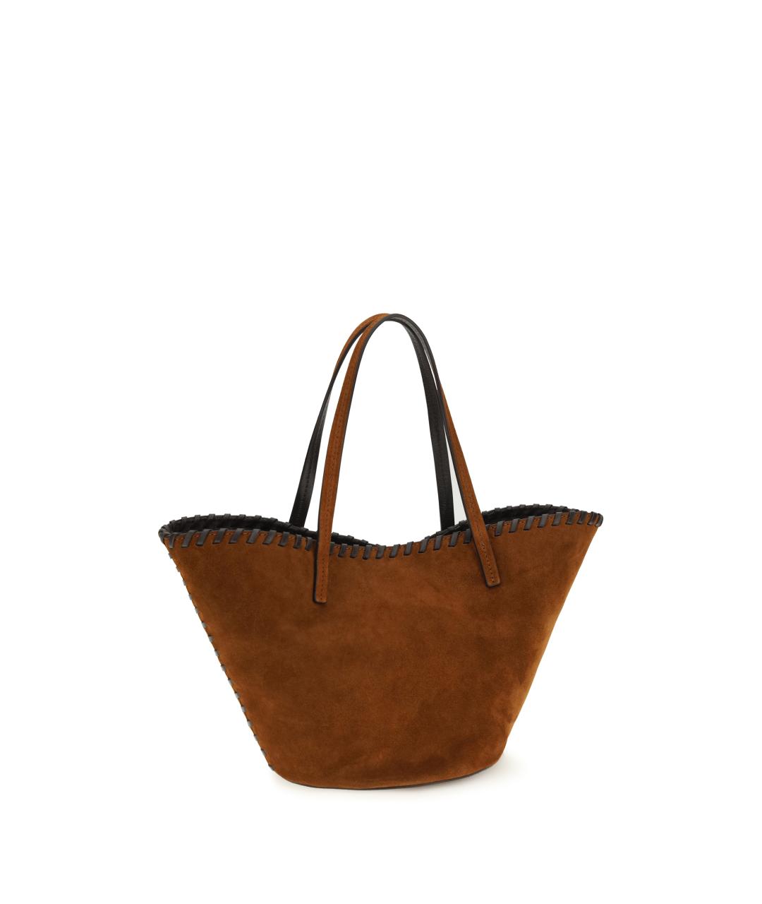 STAUD Коричневая замшевая сумка тоут, фото 3