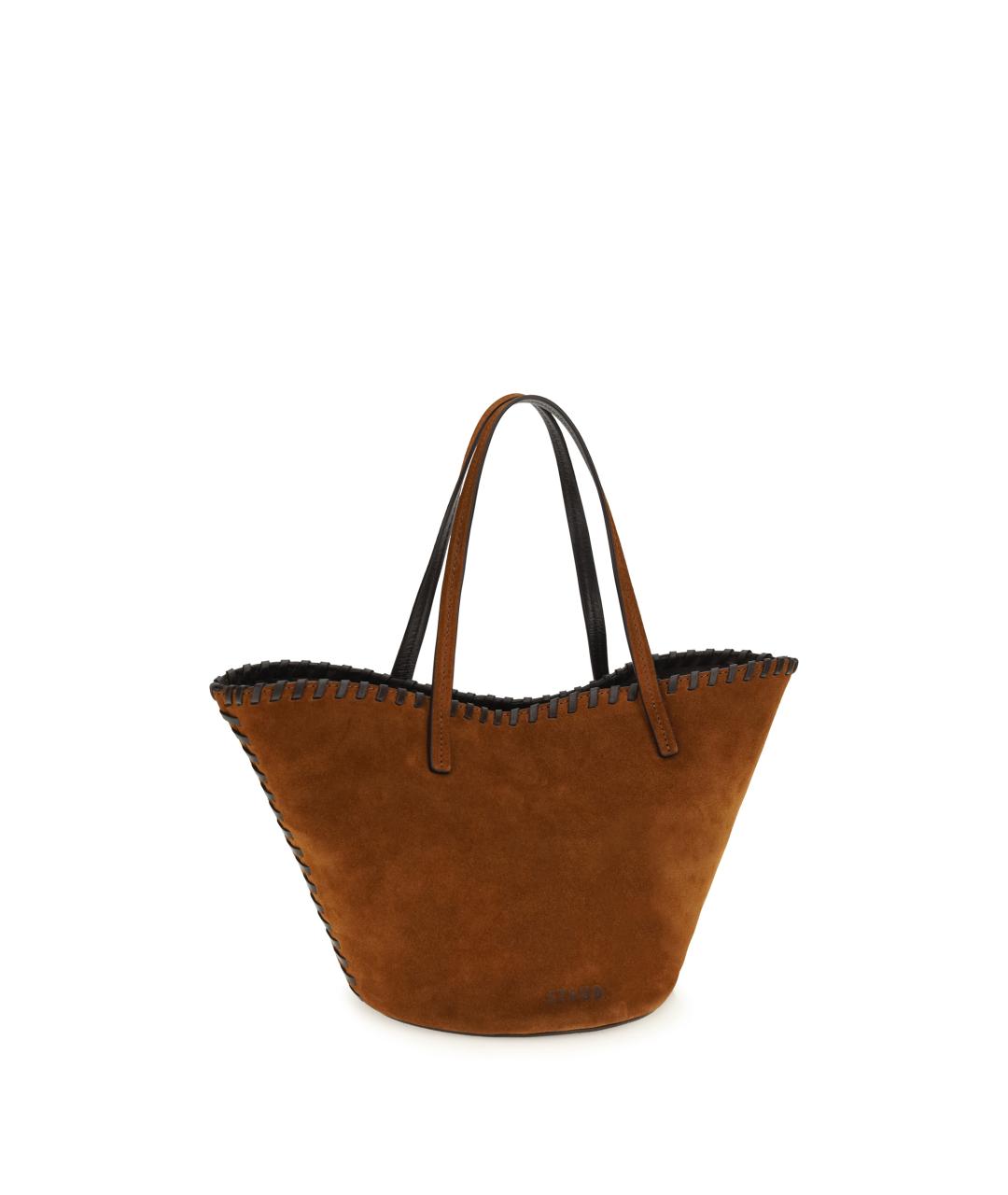 STAUD Коричневая замшевая сумка тоут, фото 2