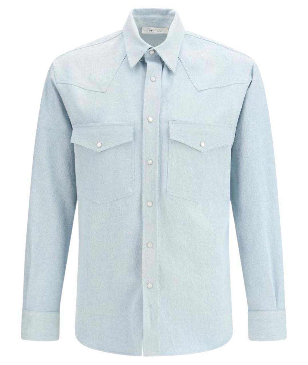 UMIT BENAN Голубая хлопковая кэжуал рубашка, фото 1