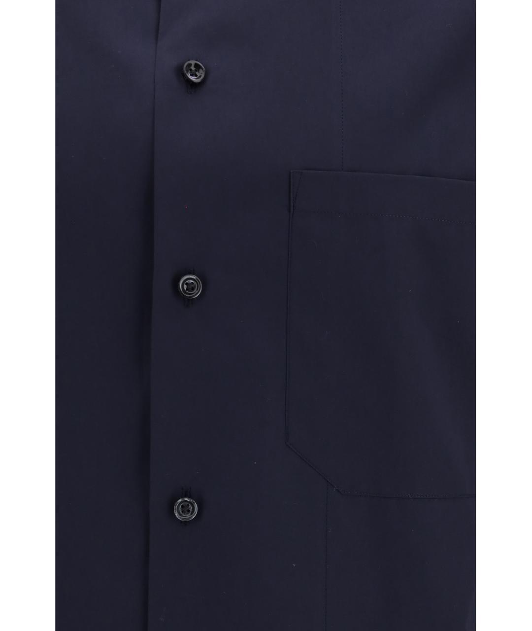 UMIT BENAN Темно-синяя хлопковая классическая рубашка, фото 3