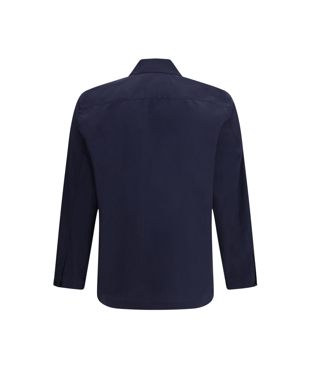 UMIT BENAN Темно-синяя хлопковая классическая рубашка, фото 2