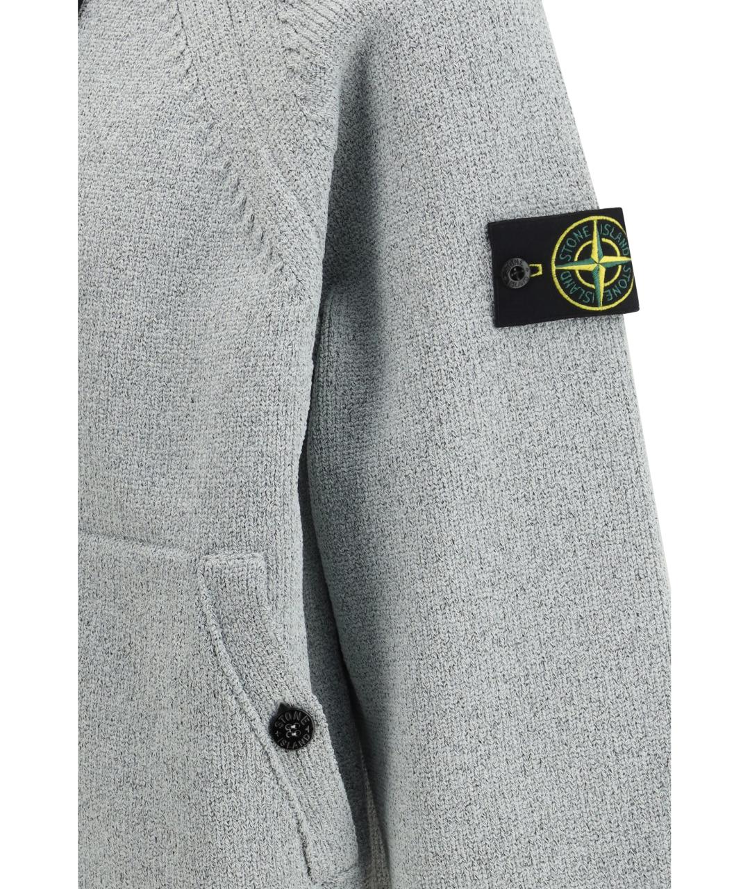 STONE ISLAND Серый полиэстеровый джемпер / свитер, фото 3