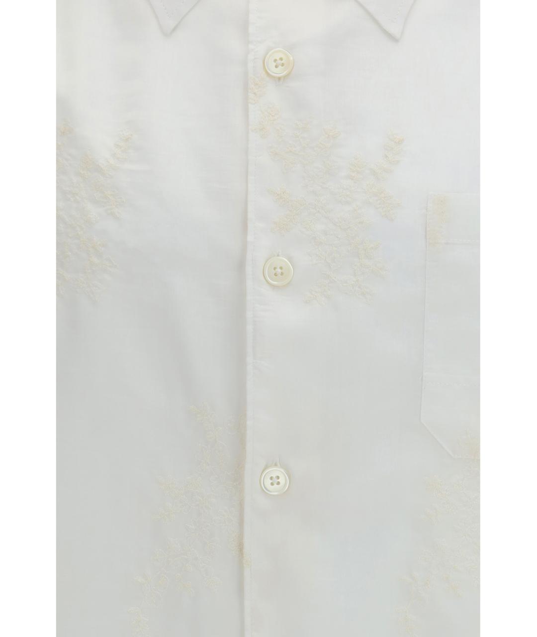 OUR LEGACY Белая хлопковая классическая рубашка, фото 3