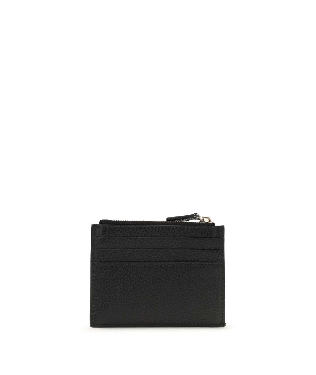 VALENTINO Черный кожаный кардхолдер, фото 2