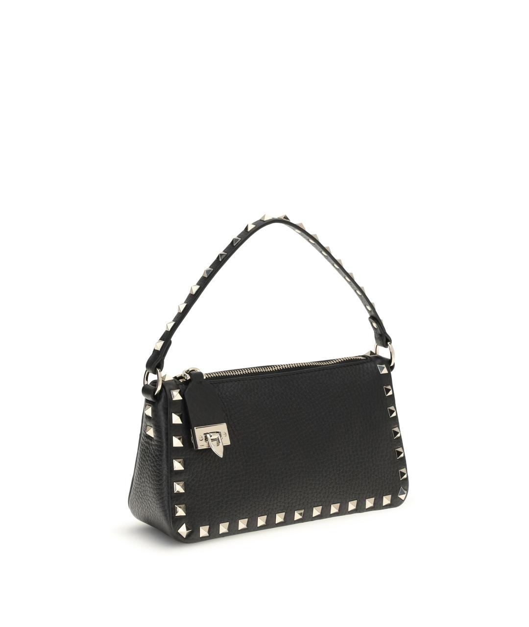 VALENTINO Черная кожаная сумка через плечо, фото 2