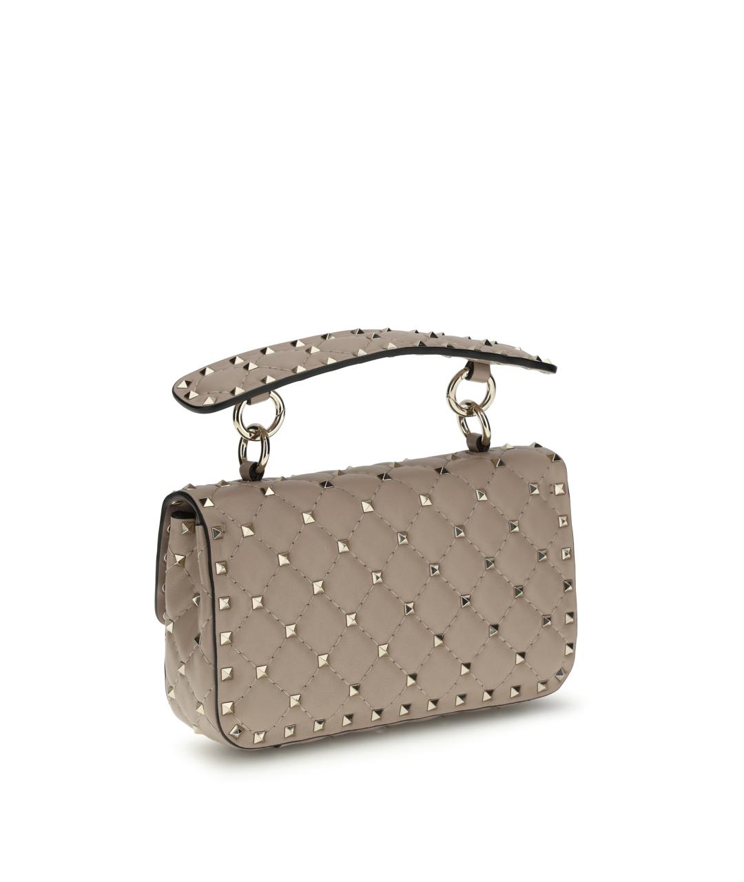 VALENTINO Розовая кожаная сумка через плечо, фото 3